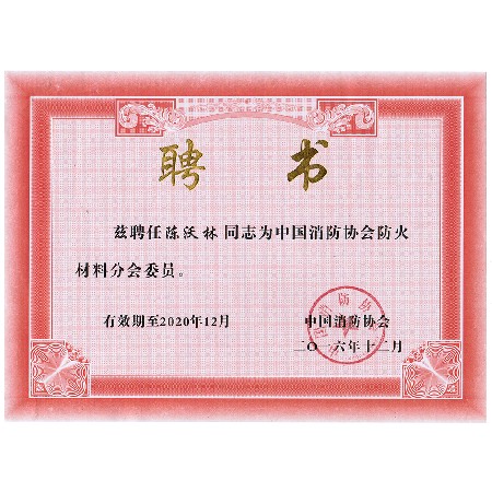 中國消防協(xié)會(huì)防火材料分會(huì)委員